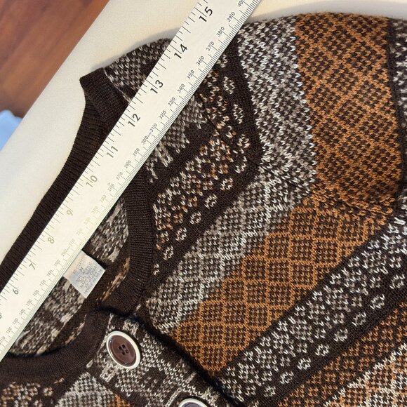 Chadwicks Black and Brown Patterned Sweater - Picture 6 of 10